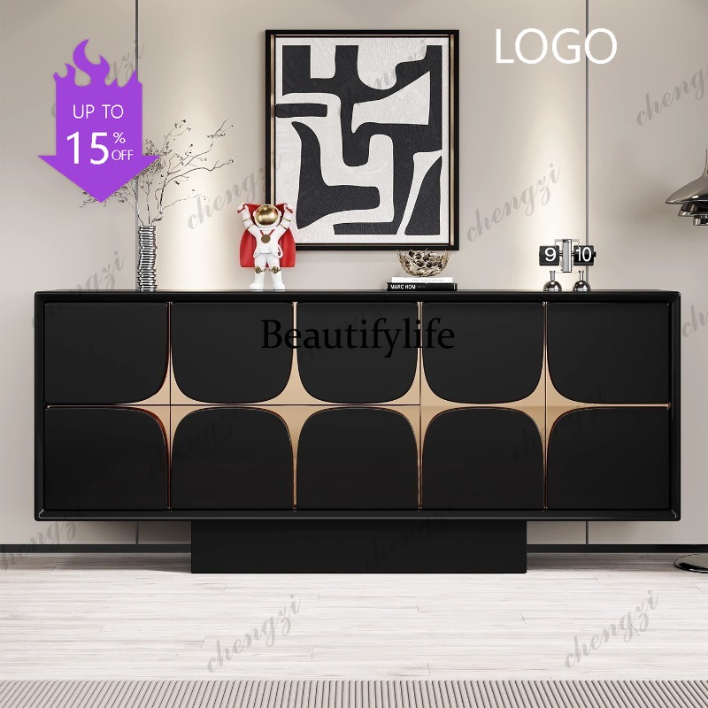 Storage - D1089 Italian light luxury door cabinet
