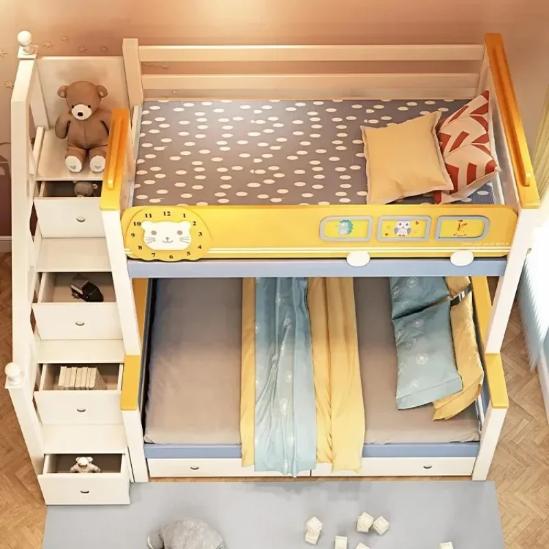 Furniture Wood Loft Kids room  - Bunk Bed With Stairs And Slide ulasan dan harga
