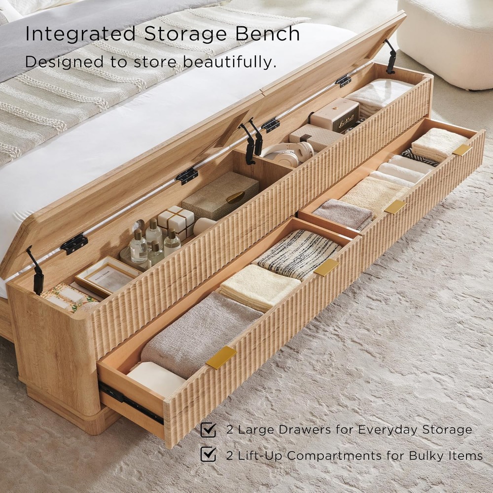 King Size Bed Frame with Stora - King Size Bed Frame With Storage Drawers ulasan dan harga