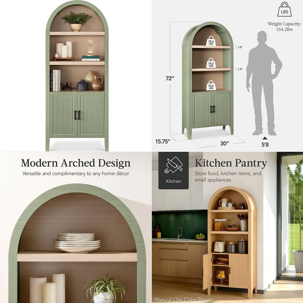 71 Tall Arched Kitchen Pantry, - Storage ulasan dan harga