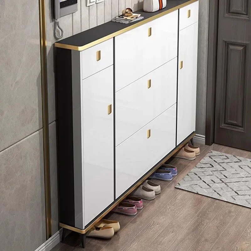 Ultra Thin Narrow Shoe Cabinet - Shoe Rack Cabinet Narrow Entryway ulasan dan harga