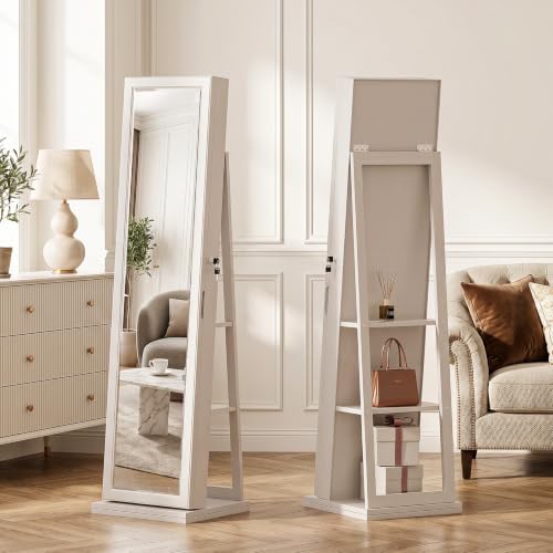 4-In-1 Jewelry Cabinet Jewelry - Full Length Mirror Jewelry Armoire ulasan dan harga