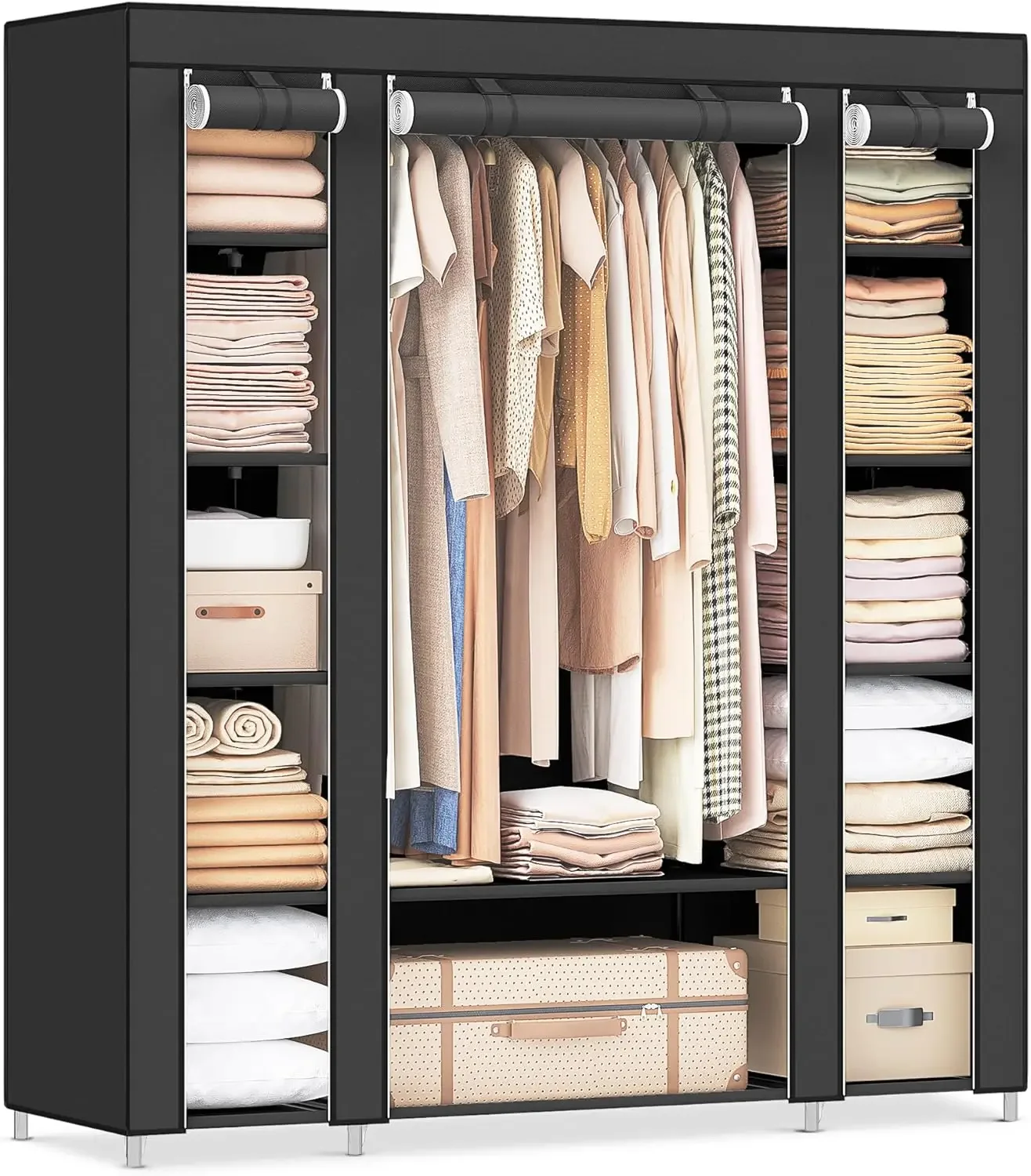 Cheng-Closet Wardrobe, Portabl - Wardrobe Closet Portable Fabric Cover ulasan dan harga