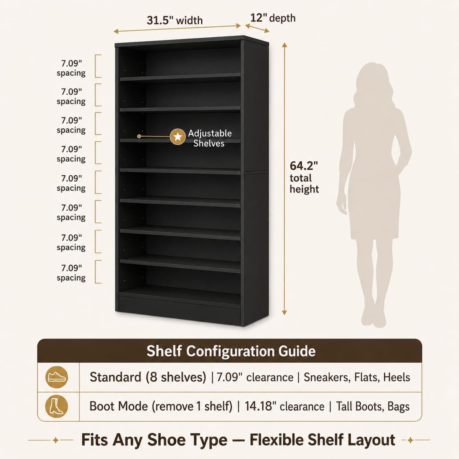 9-Tier Tall Shoe Rack Cabinet  - Shoe Rack Cabinet Narrow Entryway ulasan dan harga