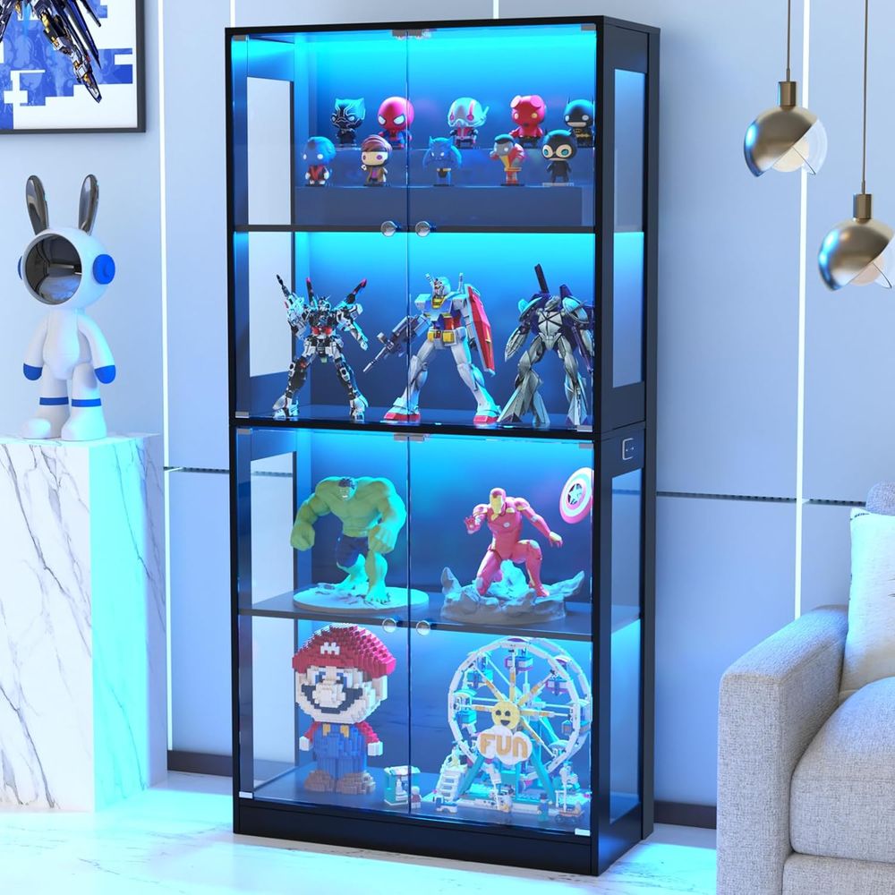 65 Glass Door Display Cabinet, - Storage ulasan dan harga