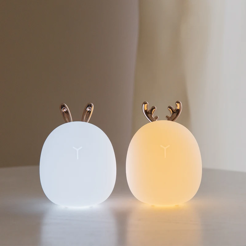 Led Carton Deer Rabbit Silicon - Floating Nightstand With Led Light ulasan dan harga
