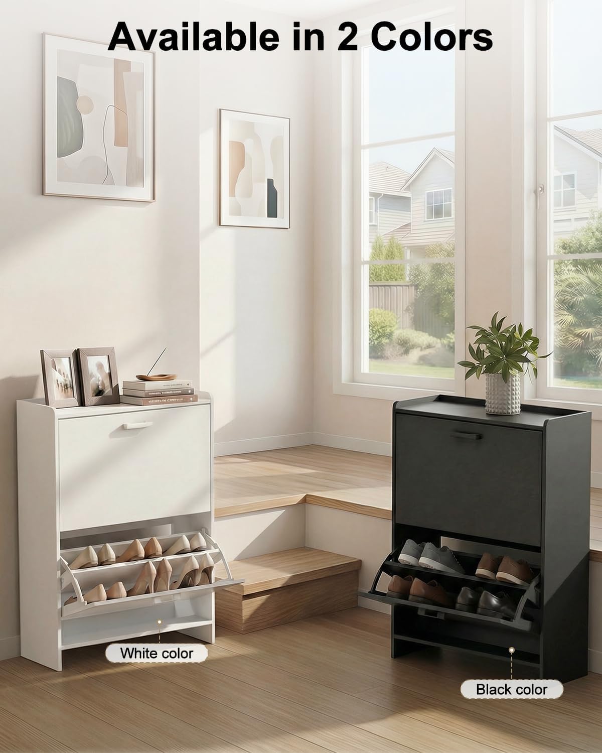 #Narrow Shoe Cabinet with 2 Fl - Shoe Rack Cabinet Narrow Entryway ulasan dan harga