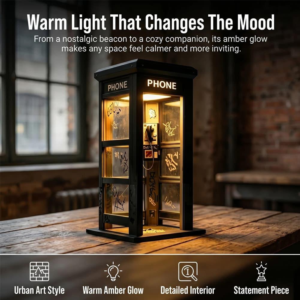 Retro Graffiti Phone Booth Tab - Bedroom Furniture ulasan dan harga