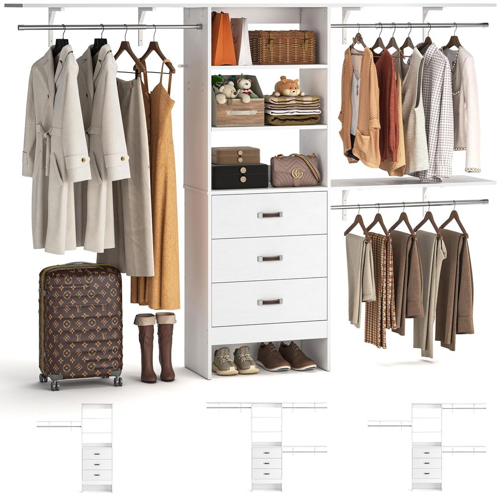 8T Closet System, 96'' Closet  - Bedroom Furniture ulasan dan harga