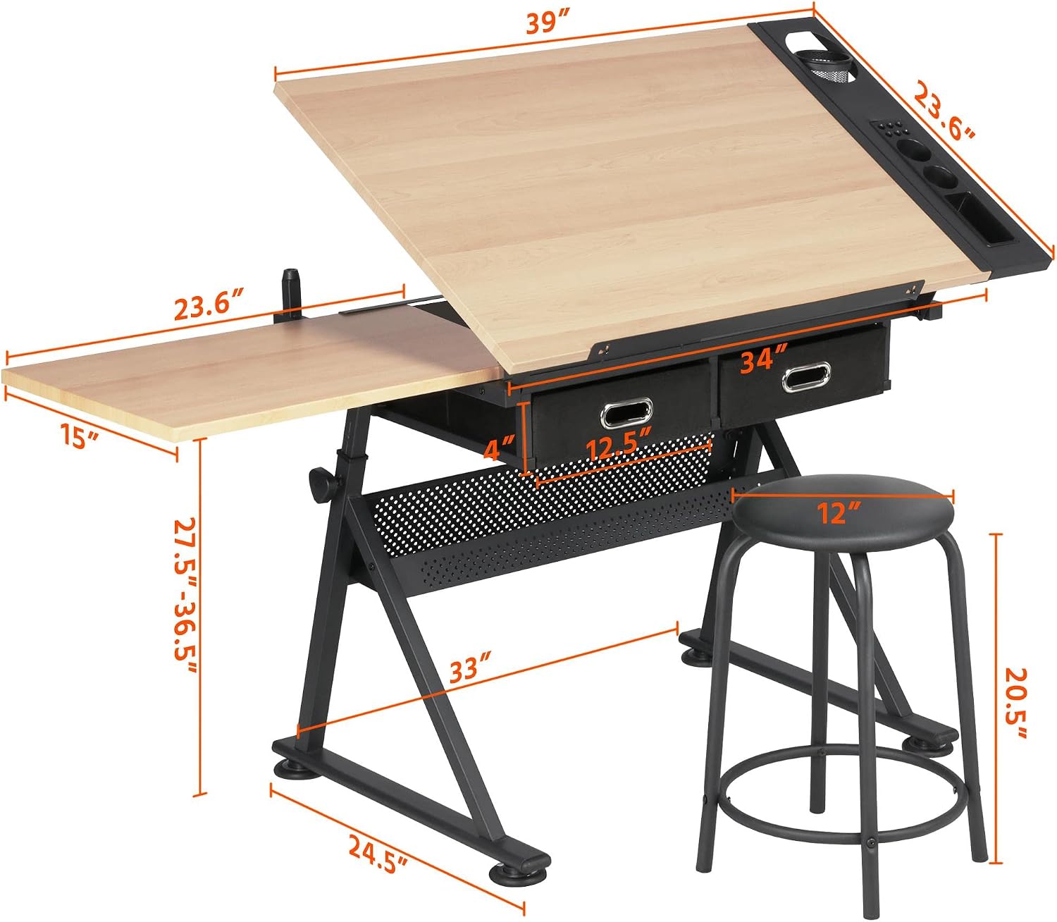 Adjustable Drafting Table Art  - Office Furniture ulasan dan harga