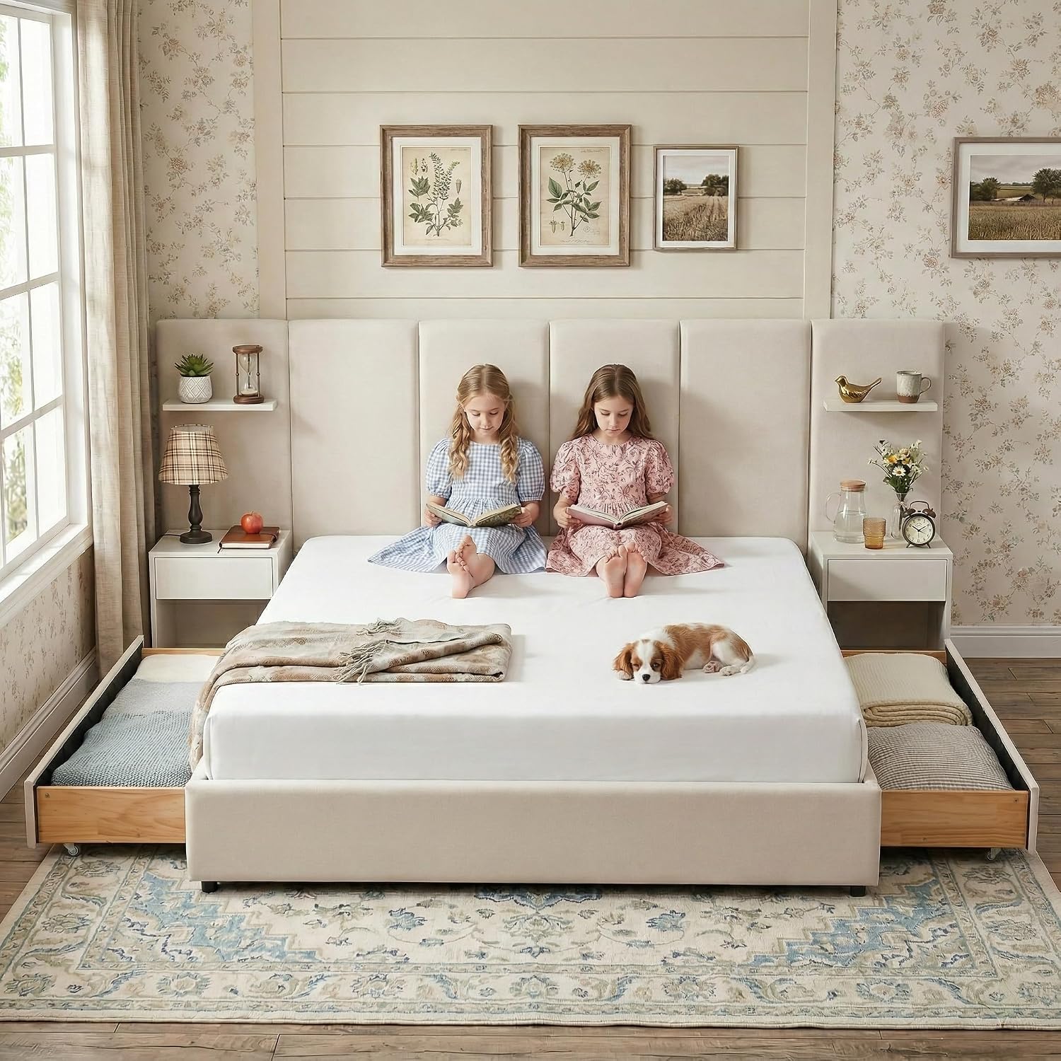 King Size Bed Frame with Stora - King Size Bed Frame With Storage Drawers ulasan dan harga