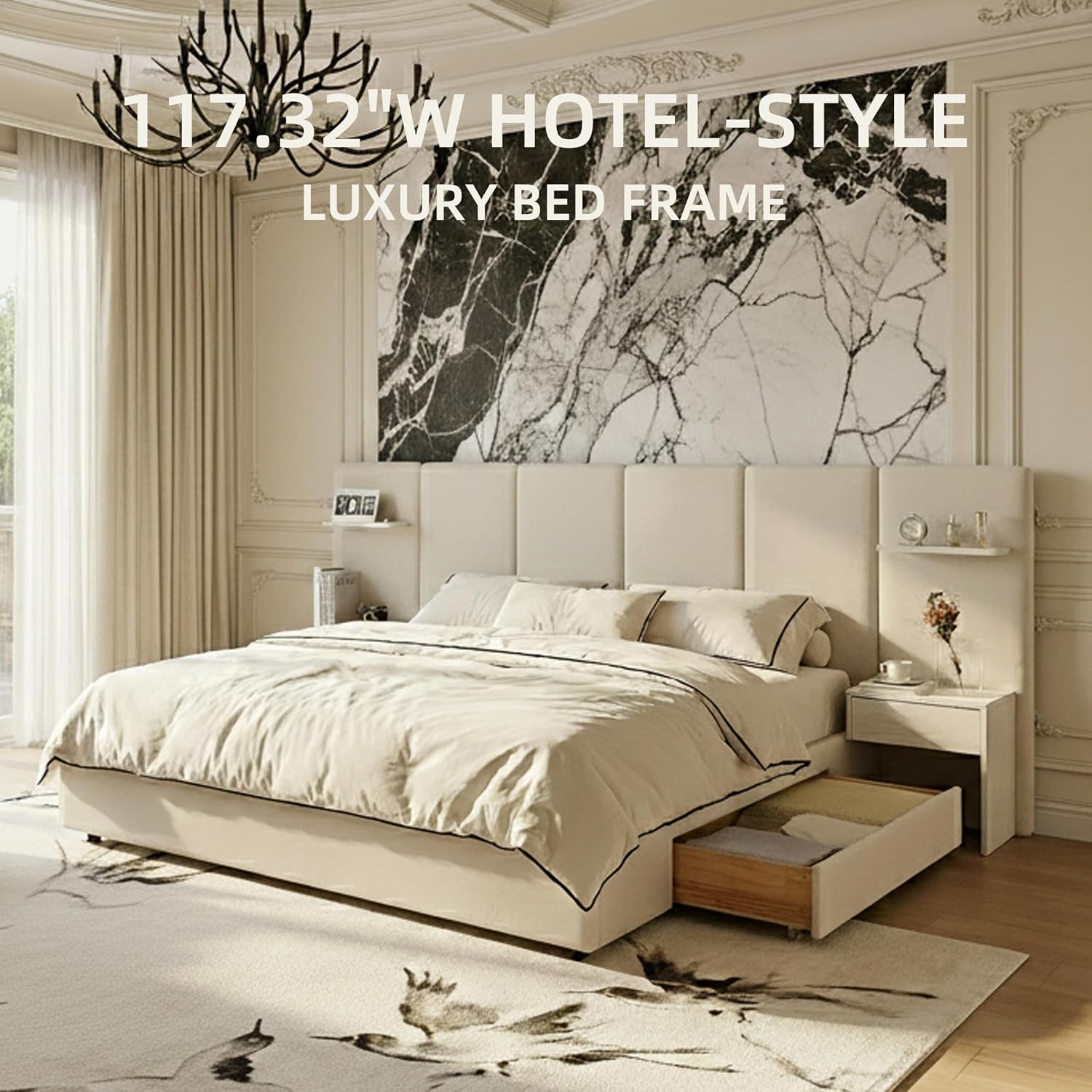 King Size Bed Frame with Stora - King Size Bed Frame With Storage Drawers ulasan dan harga