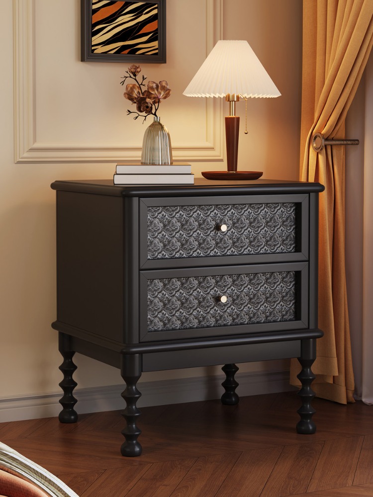 Vintage Nightstands Printed Gl - Solid Wood Nightstand 2 Drawers ulasan dan harga