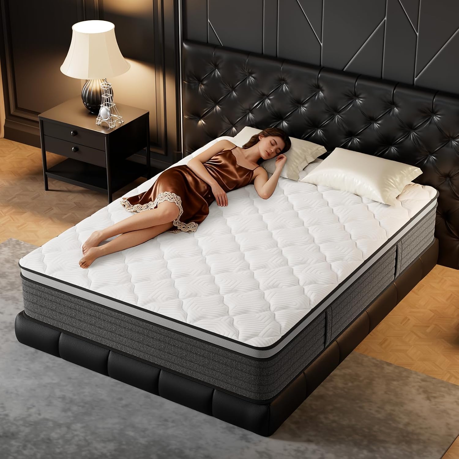 Queen Mattress 12 Inch Hybrid  - Memory Foam Mattress In A Box Queen ulasan dan harga