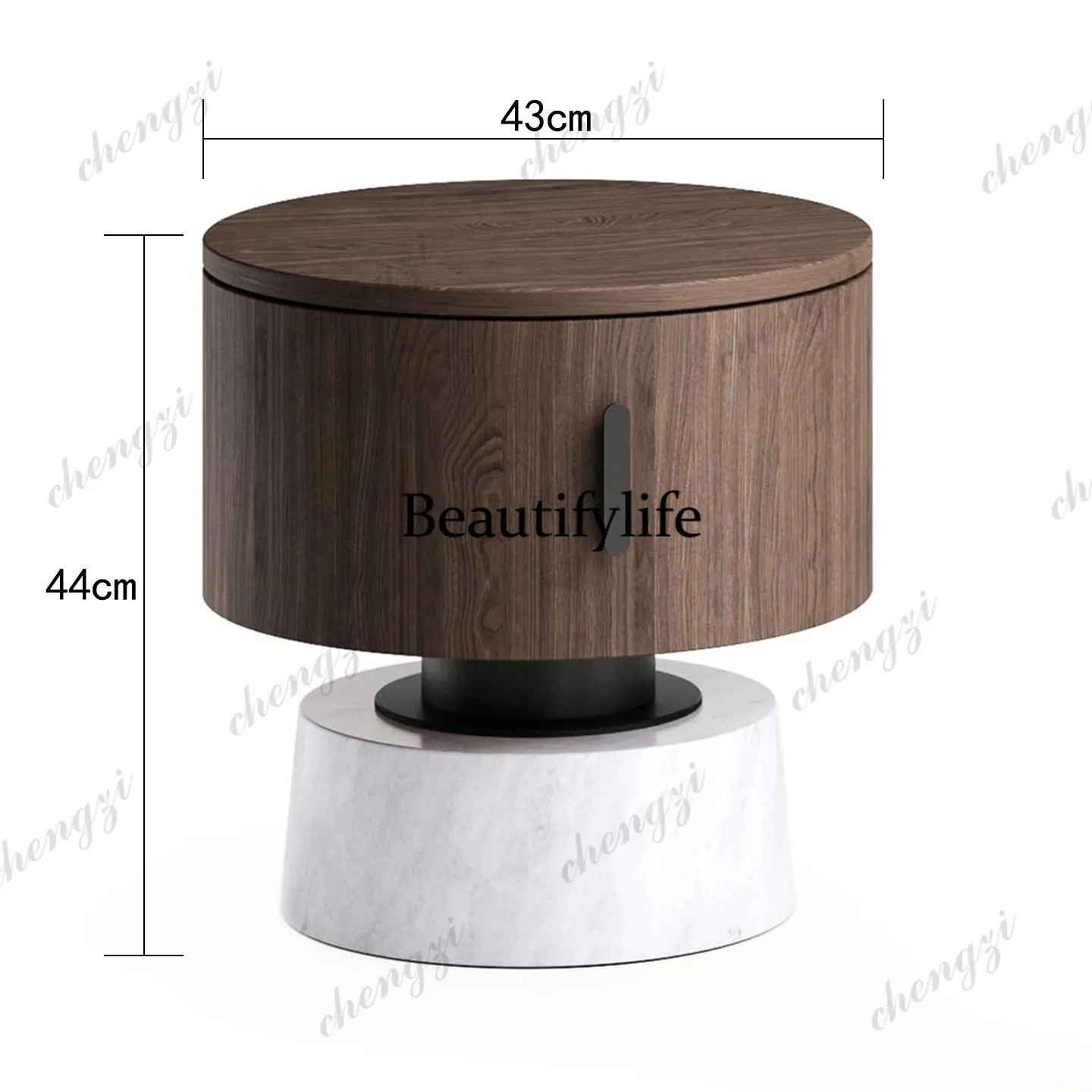 C178Round solid wood bedside t - Tables ulasan dan harga