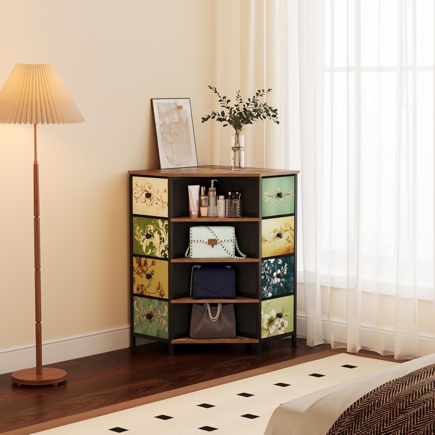 8 Drawer Corner Dresser With F - Bedroom Furniture ulasan dan harga