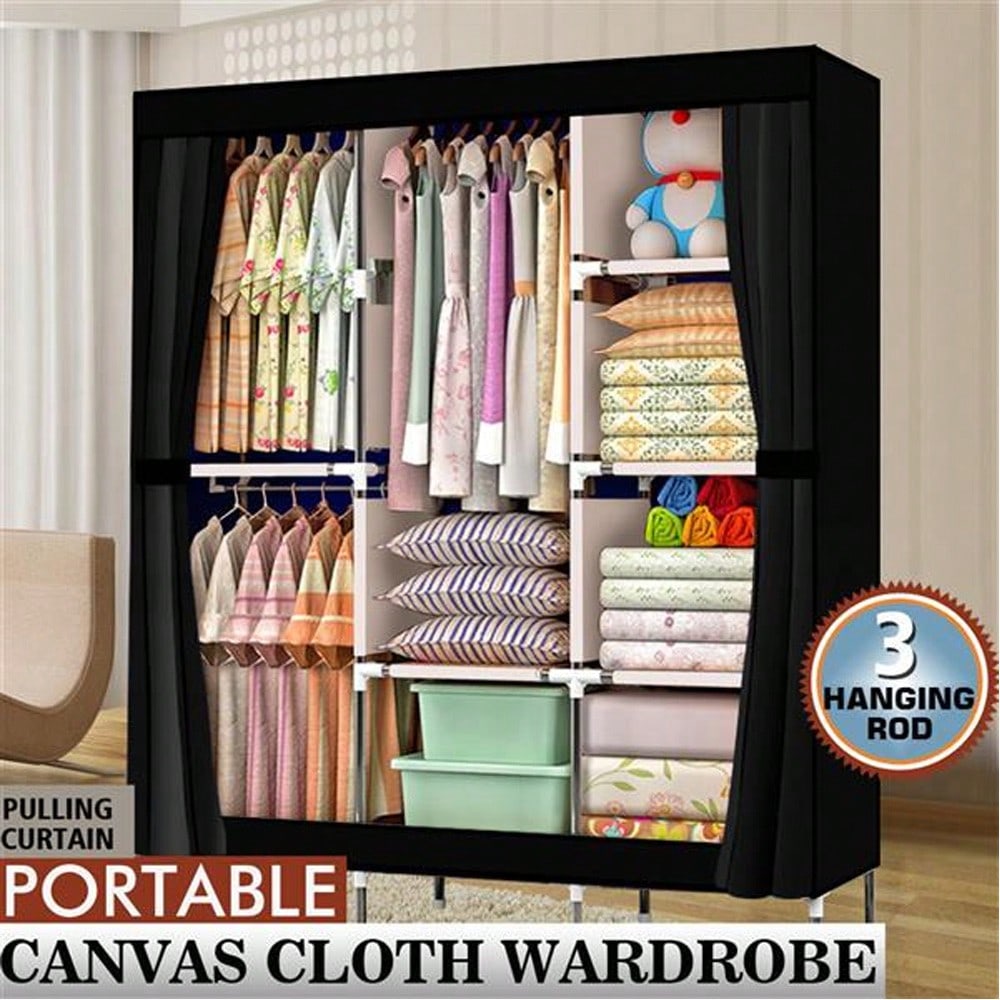 71 Inch Portable Closet Wardro - Wardrobe Closet Portable Fabric Cover ulasan dan harga