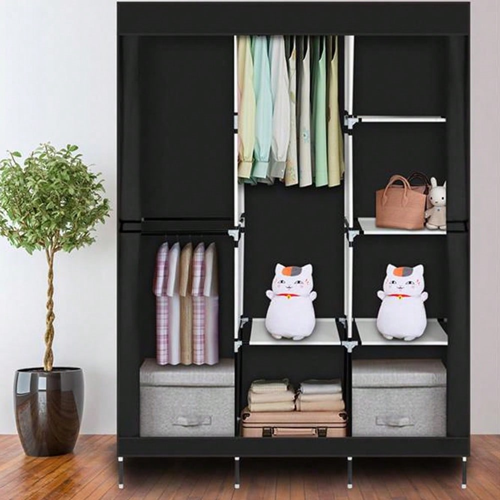 71 Inch Portable Closet Wardro - Wardrobe Closet Portable Fabric Cover ulasan dan harga