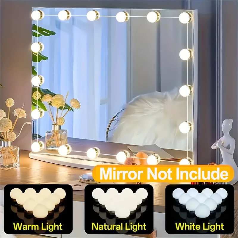Hollywood Vanity Mirror Lights - Dressing Table Vanity With Lighted Mirror ulasan dan harga
