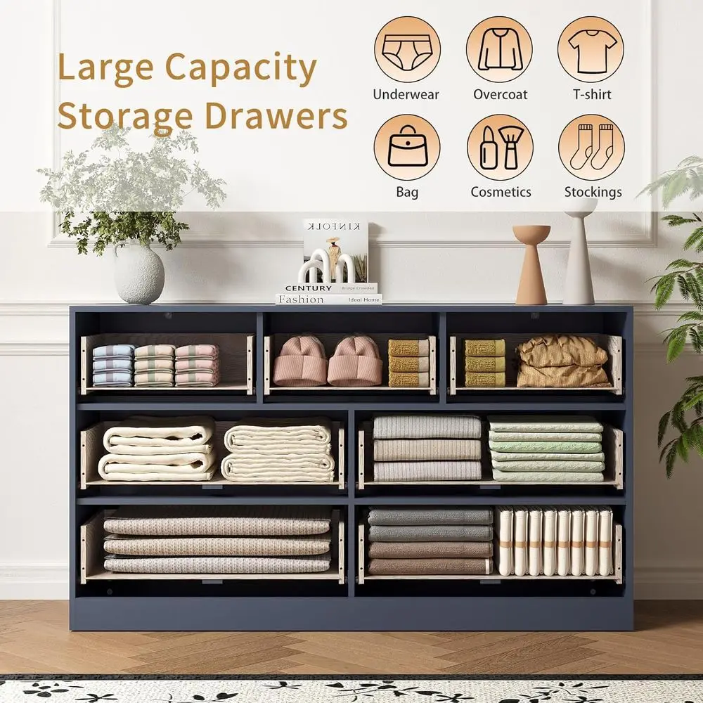 55 Wide Bedroom Dresser with D - Bedroom Furniture ulasan dan harga