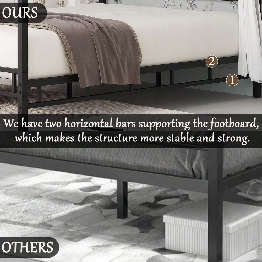 Metal Canopy Bed Frame, Queen  - Canopy Bed Frame Metal Queen ulasan dan harga