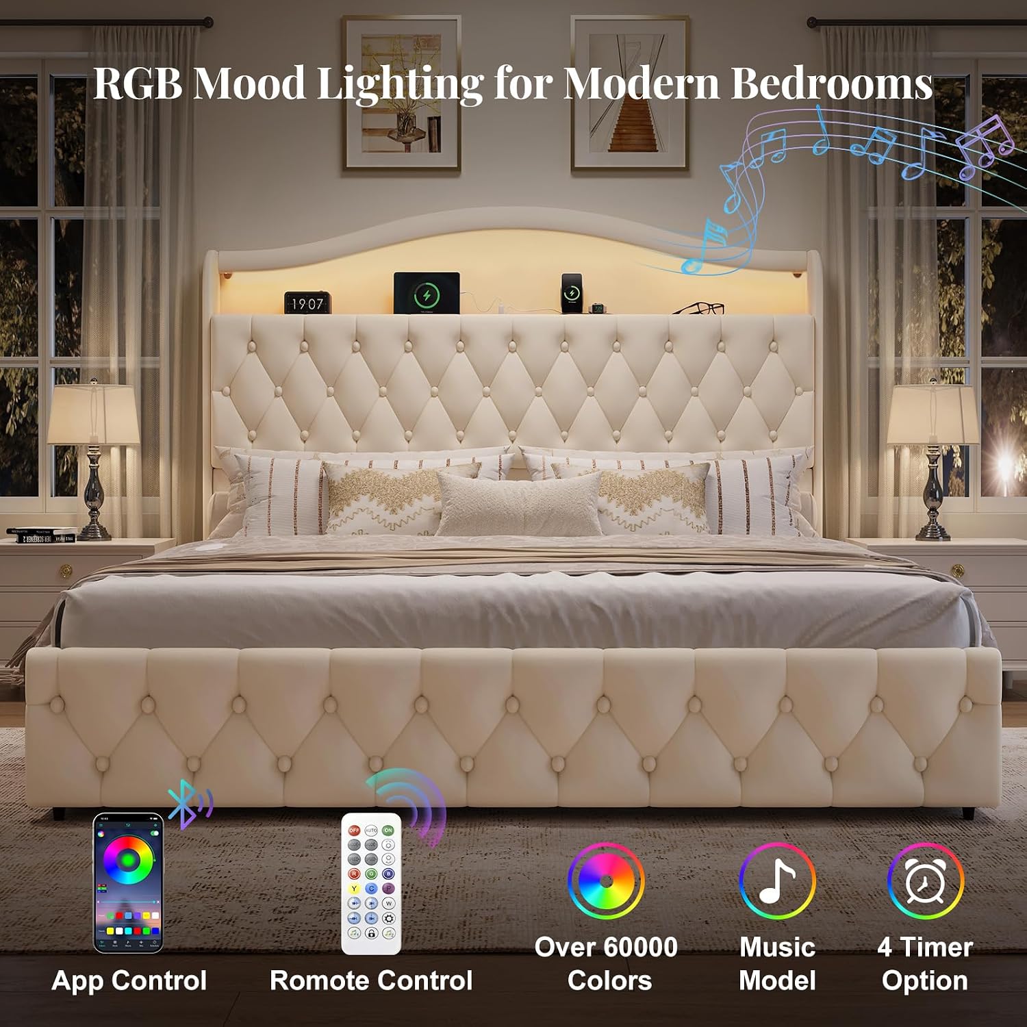 King Size Platform Bed Frame W - King Size Bed Frame With Storage Drawers ulasan dan harga