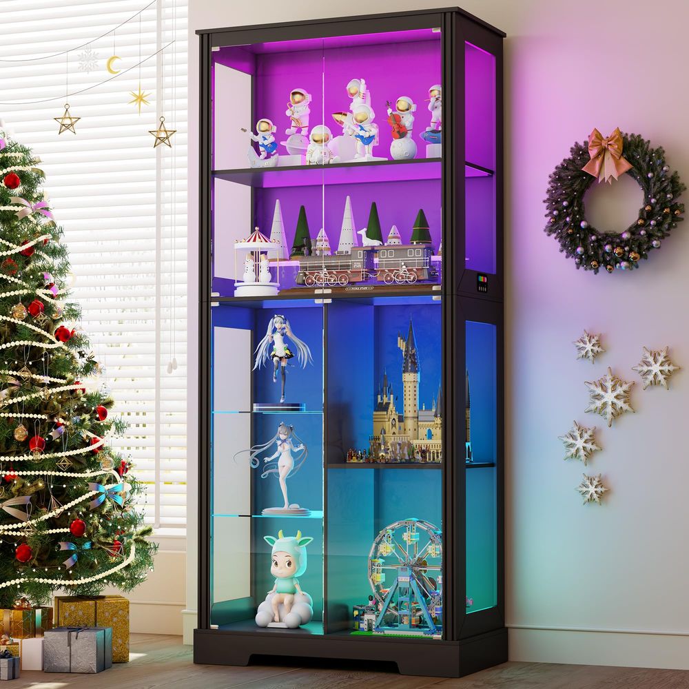 Lighted Corner Display Curio C - Storage ulasan dan harga