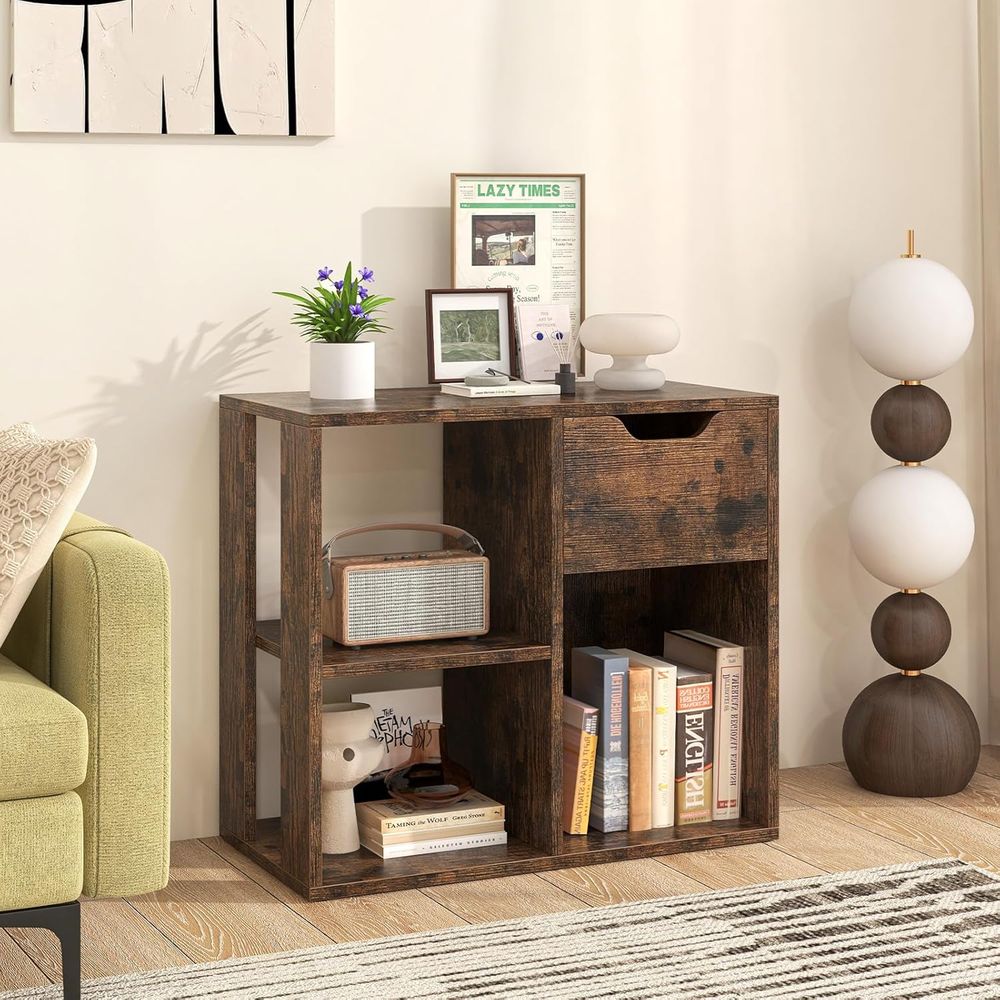 3-Tier Wooden Cube Bookshelf f - Storage ulasan dan harga