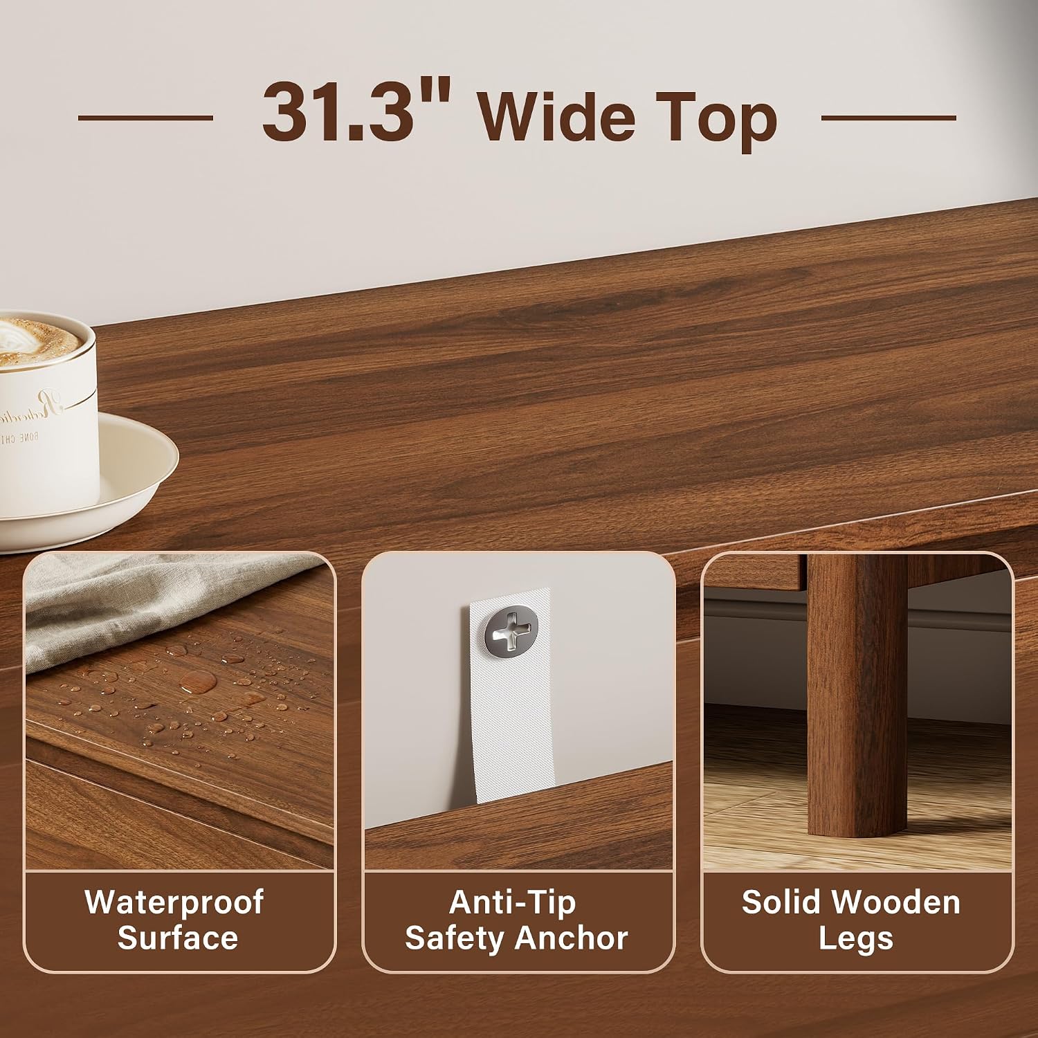 Five Drawer Wooden Storage Cab - Bedroom Furniture ulasan dan harga