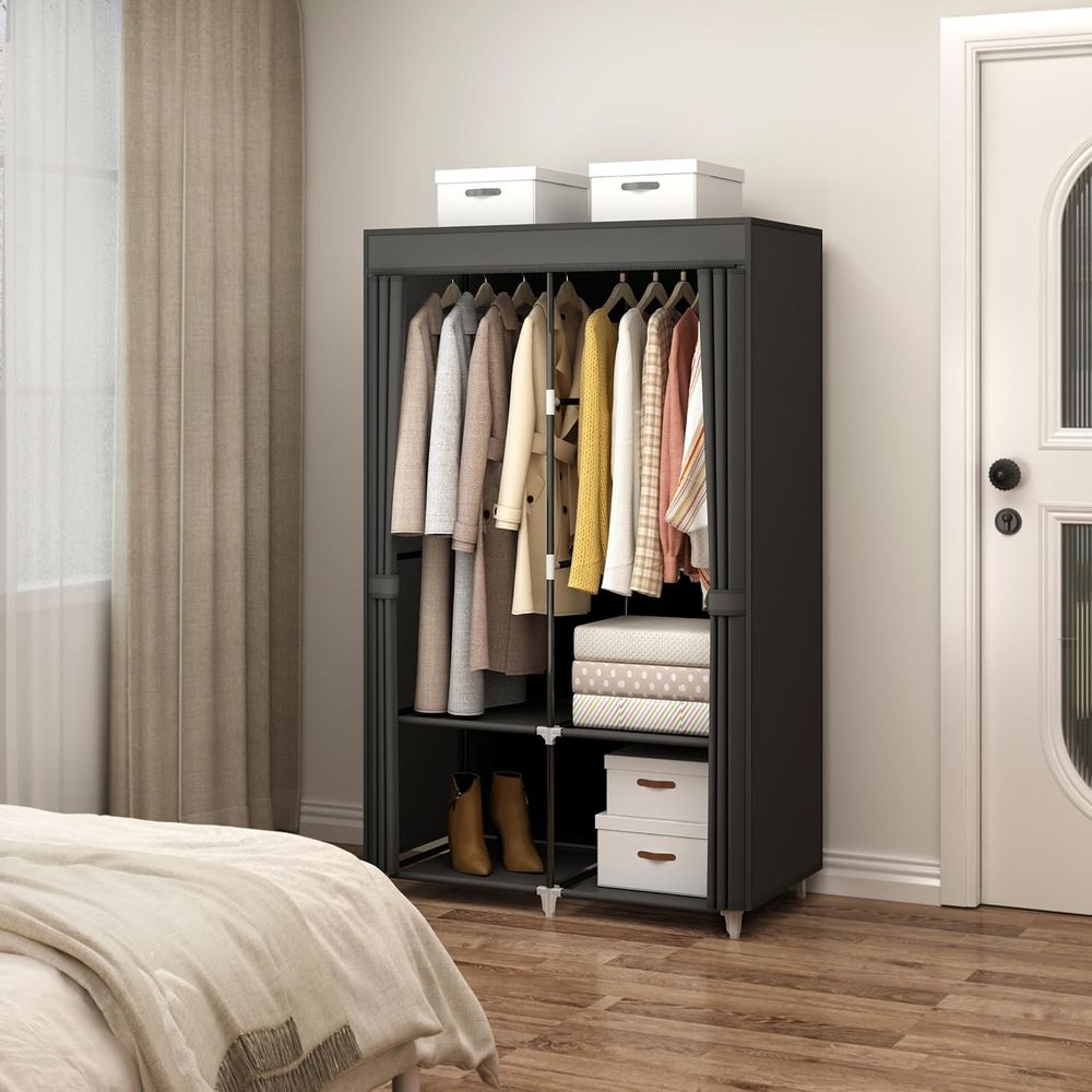 Portable Closet Wardrobe for S - Wardrobe Closet Portable Fabric Cover ulasan dan harga