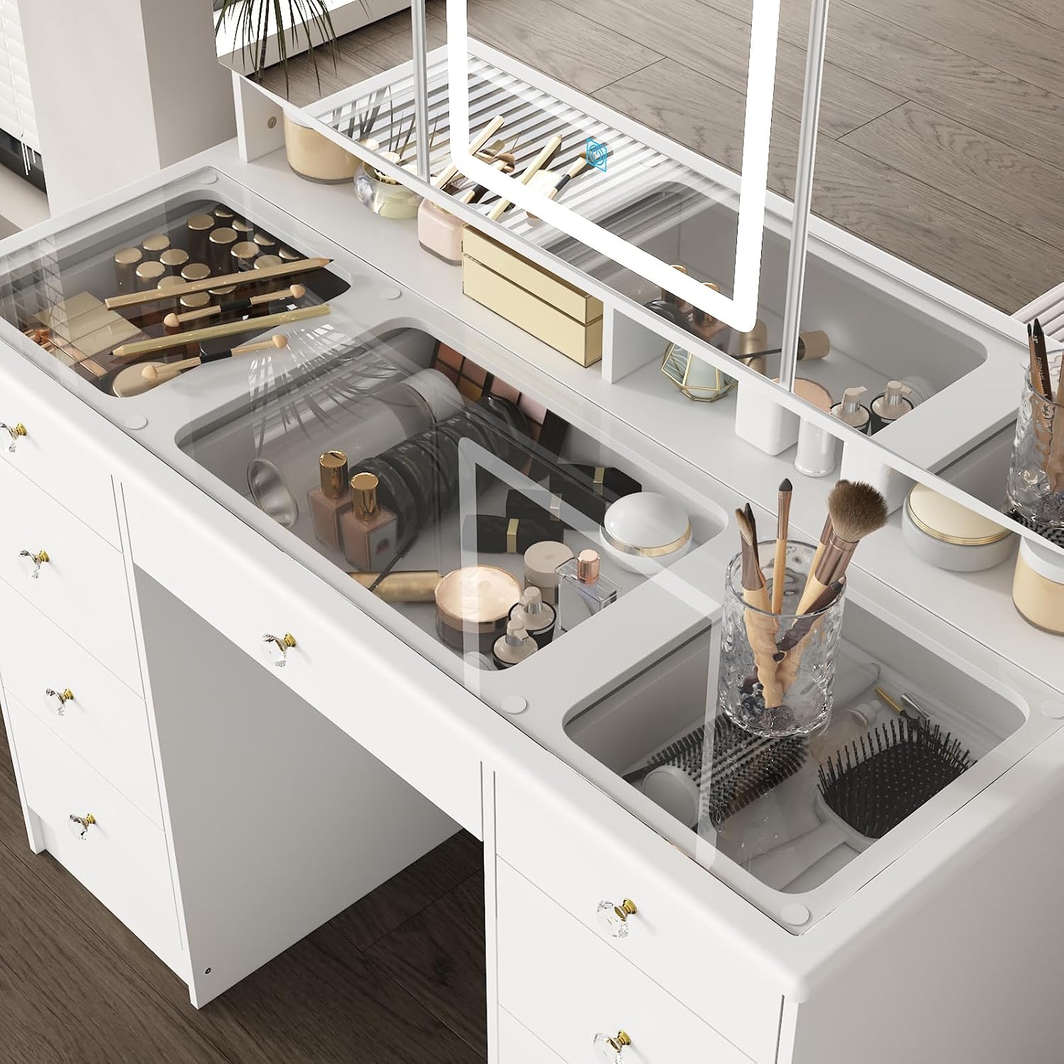 Vanity Desk with Mirror and Li - Dressing Table Vanity With Lighted Mirror ulasan dan harga
