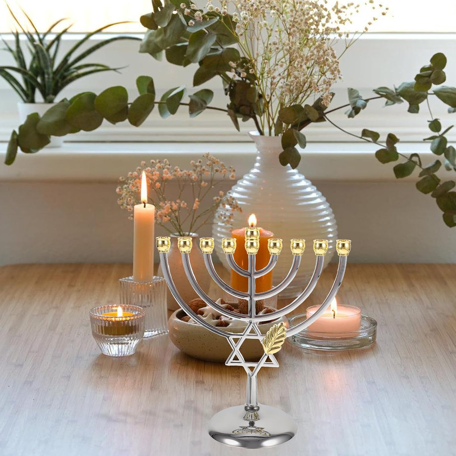 9 Branch Hanukkah Menorah Meta - Tables ulasan dan harga