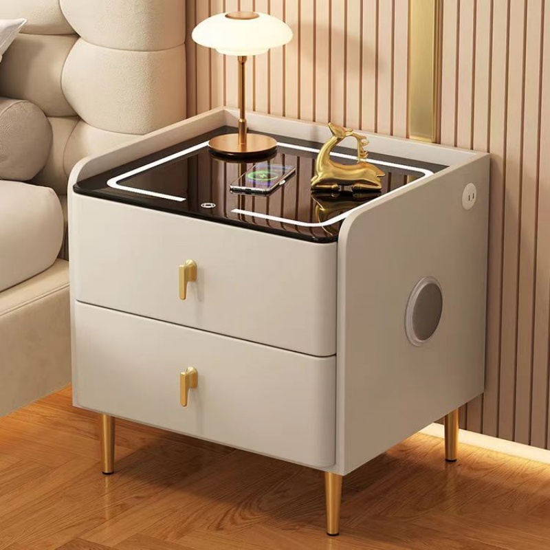 Nordic Style Wooden Bedside Ta - Solid Wood Nightstand 2 Drawers ulasan dan harga