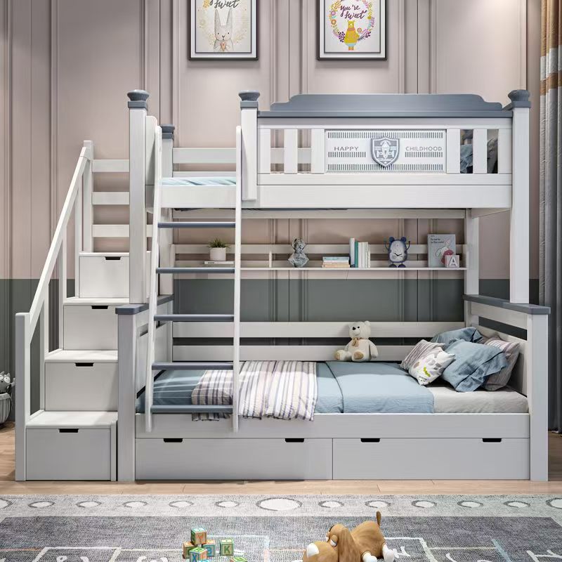 ！@2025 Cheap Wooden Kids Bedro - Bunk Bed With Stairs And Slide ulasan dan harga