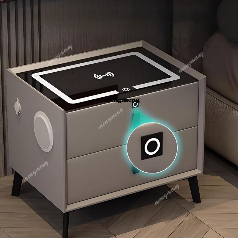Solid Wood Smart Nightstand Wi - Solid Wood Nightstand 2 Drawers ulasan dan harga
