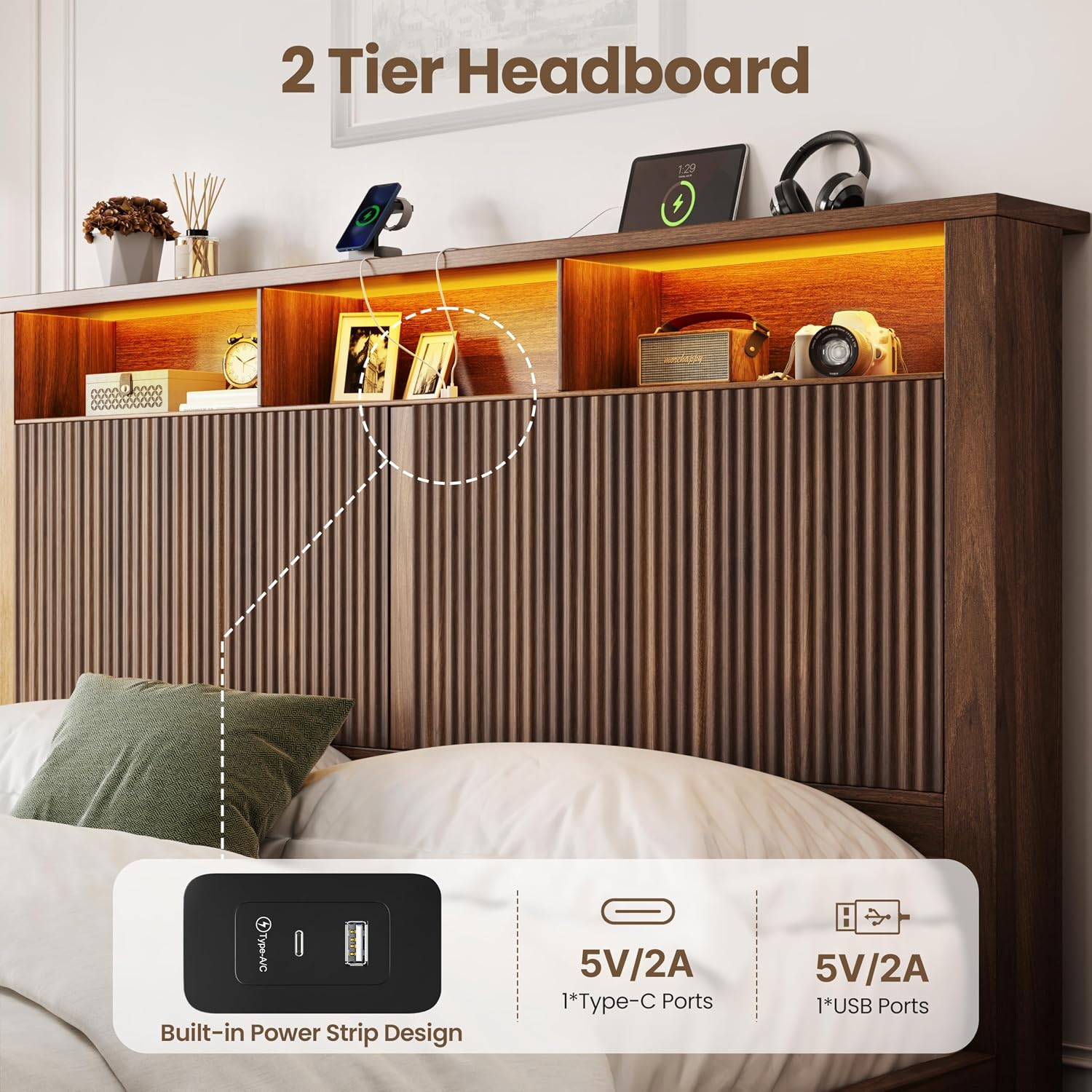 King Size Bed Frame and Headbo - King Size Bed Frame With Storage Drawers ulasan dan harga