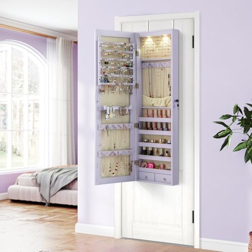 Wall or Door Mounted Jewelry A - Full Length Mirror Jewelry Armoire ulasan dan harga
