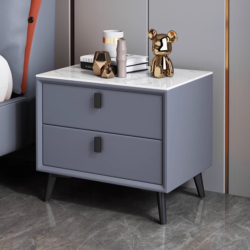 Nordic Style Solid Wood Bedsid - Solid Wood Nightstand 2 Drawers ulasan dan harga