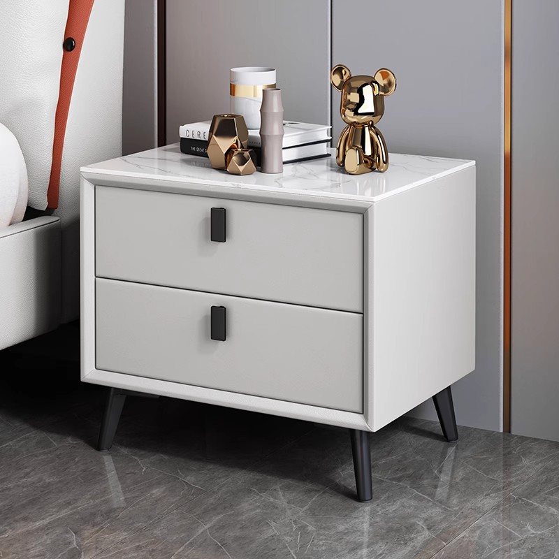 Nordic Style Solid Wood Bedsid - Solid Wood Nightstand 2 Drawers ulasan dan harga