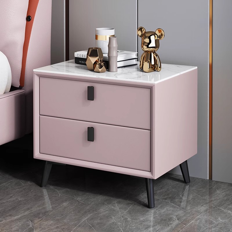 Nordic Style Solid Wood Bedsid - Solid Wood Nightstand 2 Drawers ulasan dan harga