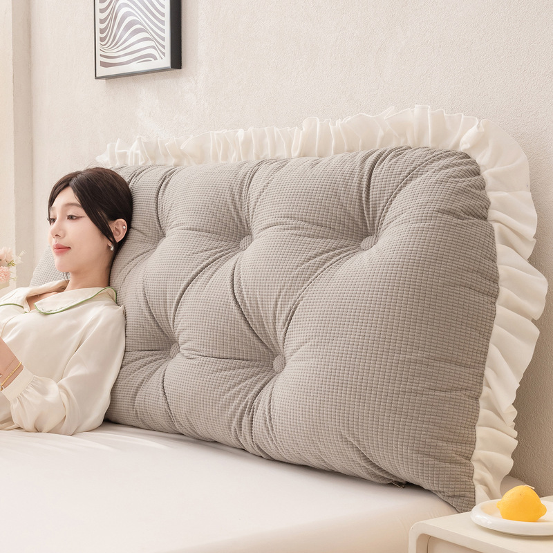 Ruffled Headboard Pillow Lumba - Headboard Cushion Backrest Tatami ulasan dan harga