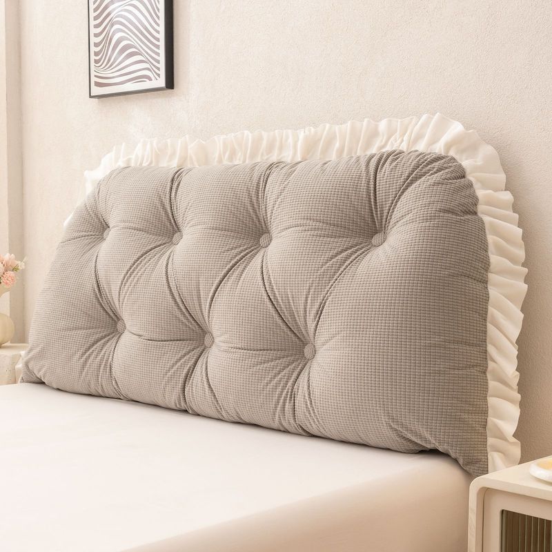 Ruffled Headboard Pillow Lumba - Headboard Cushion Backrest Tatami ulasan dan harga