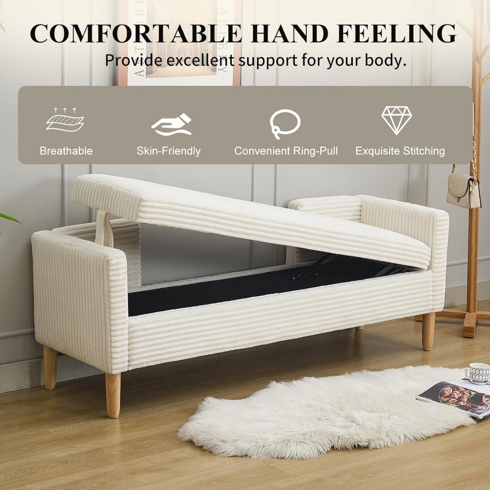 with Wood Leg, End of Bed Benc - Bedroom Furniture ulasan dan harga