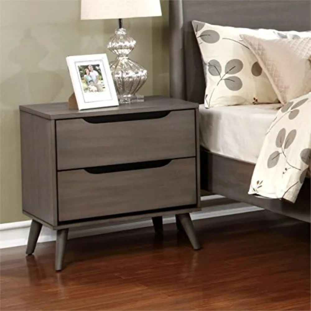 For 2-Drawer Mid-Century Solid - Solid Wood Nightstand 2 Drawers ulasan dan harga
