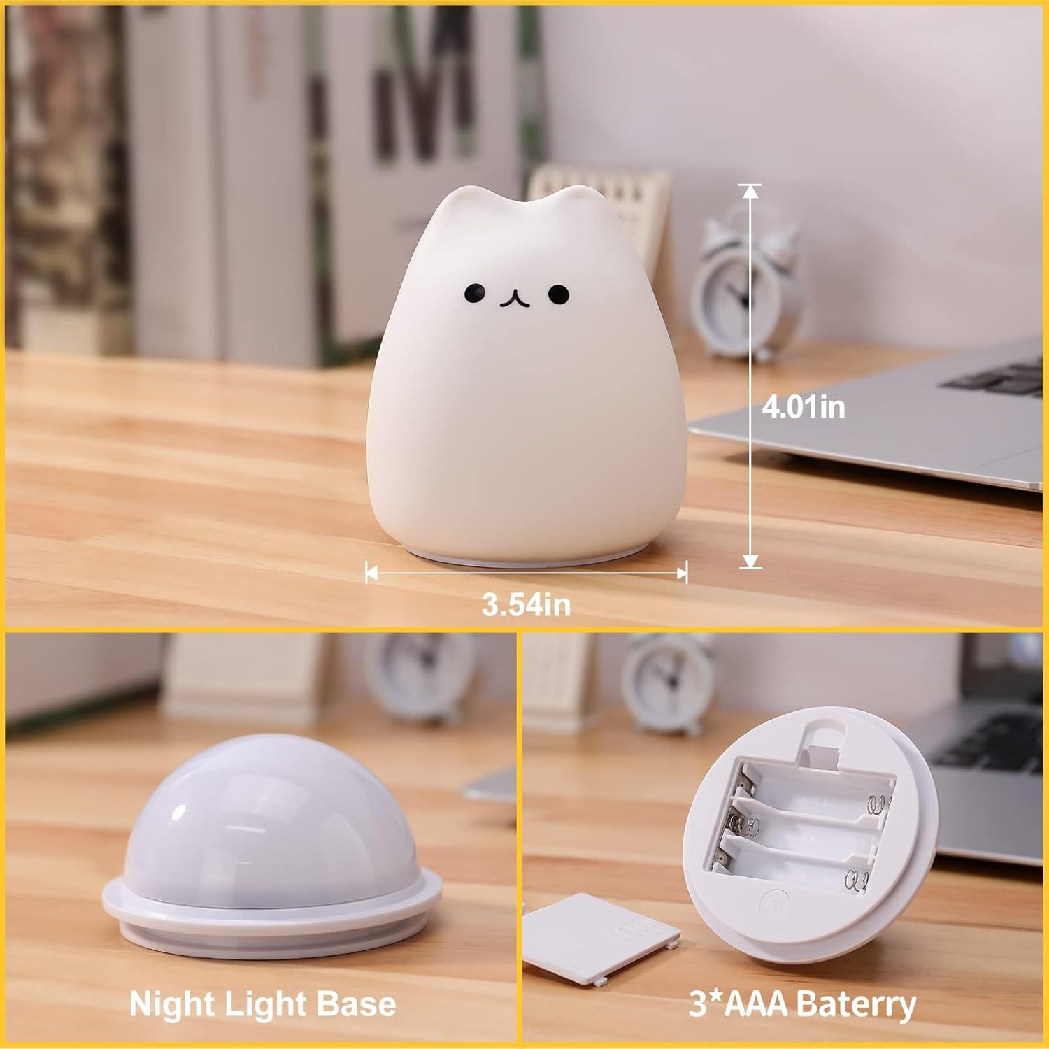 Cute Cat Night Light RGB Color - Floating Nightstand With Led Light ulasan dan harga