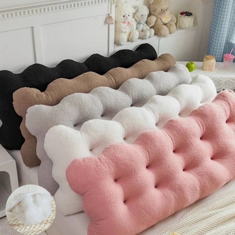 90x50x15cm Teddy Fleece Headbo - Headboard Cushion Backrest Tatami ulasan dan harga