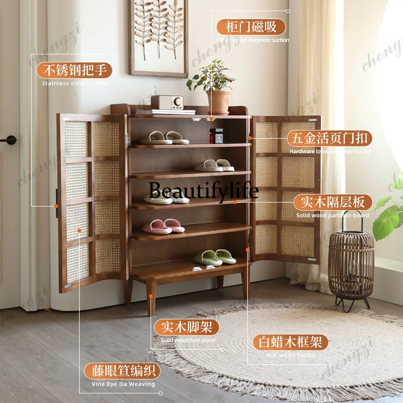 X173 Nordic solid wood shoe ca - Storage ulasan dan harga