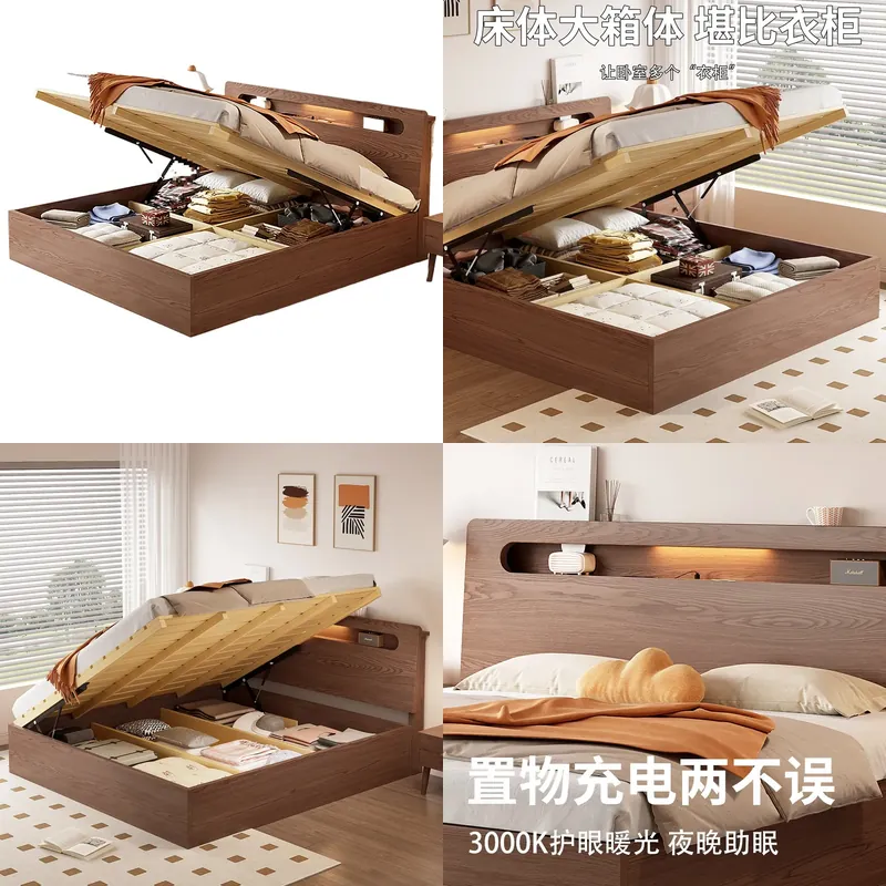 Modern Solid Wood Hydraulic St - Gas Lift Storage Bed Hydraulic ulasan dan harga