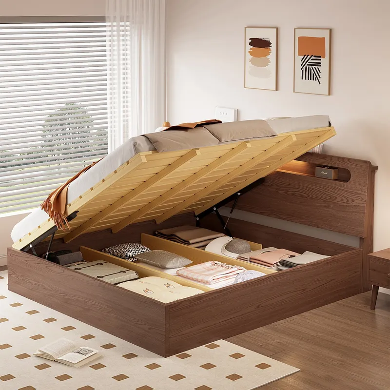 Modern Solid Wood Hydraulic St - Gas Lift Storage Bed Hydraulic ulasan dan harga