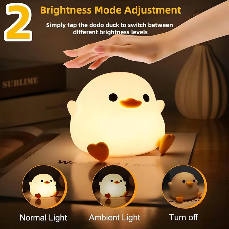 LED Night Light Cute Duck Cart - Floating Nightstand With Led Light ulasan dan harga